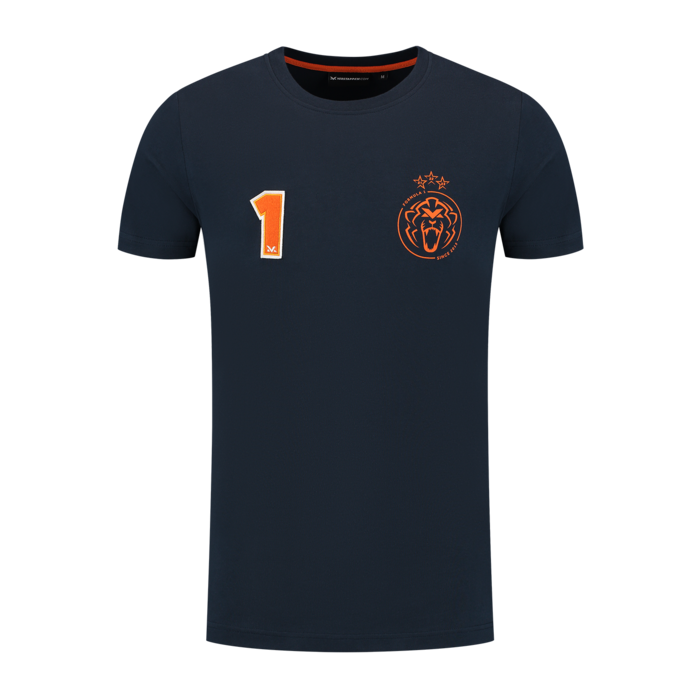 Orange Lion T-shirt - Navy image