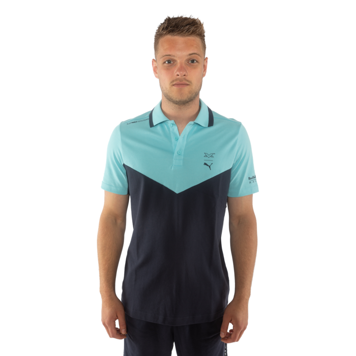 Fitness Polo Blauw image