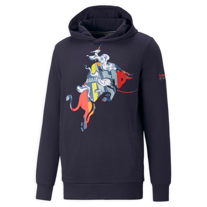 Red Bull Racing Dynamic Bull Logo Hoodie - Blauw image