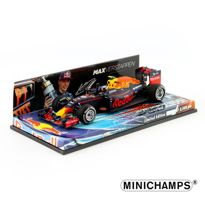 over sensatie Opa 1:43 Red Bull Racing RB12 -1e F1 Winst Spaanse GP 2016 › Modelauto's ›  Verstappen.com