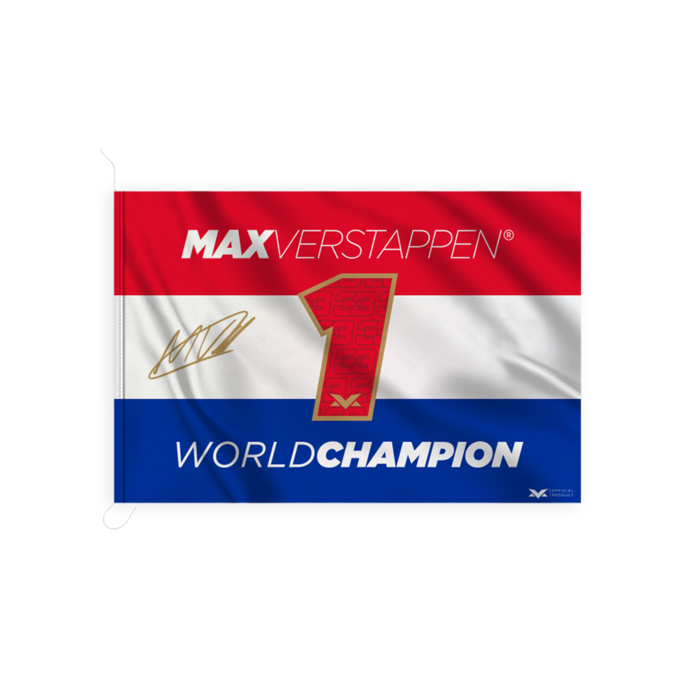 #1 World Champion Fanvlag 100x150cm Max Verstappen image