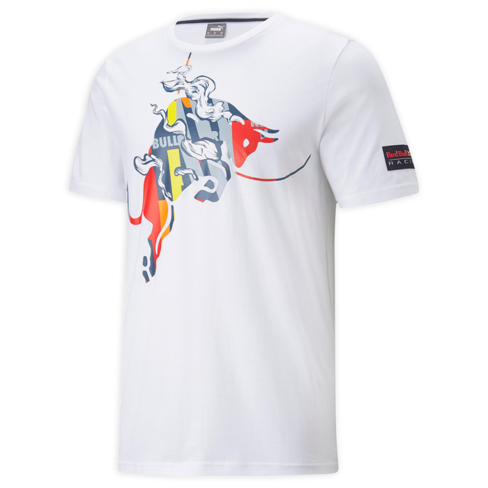 Red Bull Racing Dynamic Bull Logo T-shirt - Wit image